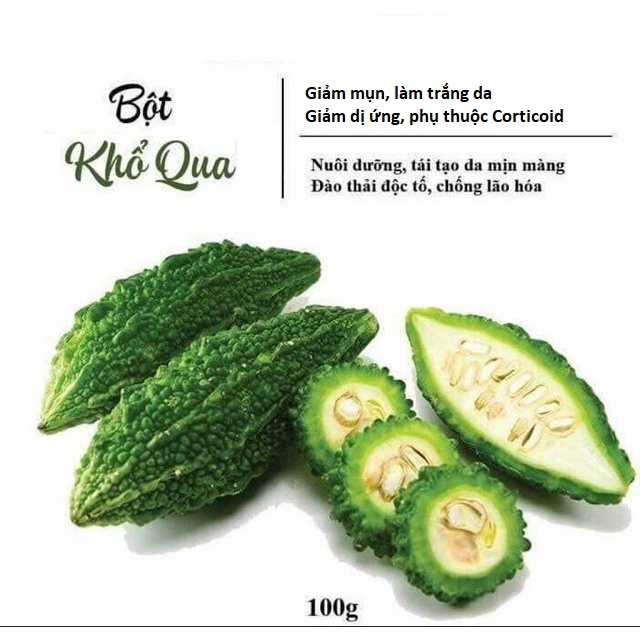 100GR Bột khổ qua nguyên chất 100% Organic - Giảm Mụn, Mát Da- Mỹ phẩm Handmade - B2.006