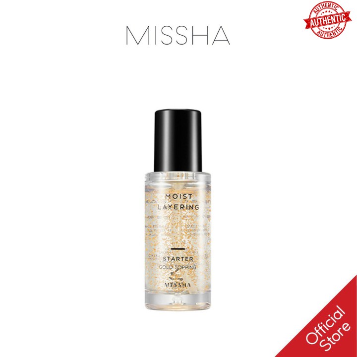 [Mã chiết khấu giảm giá mỹ phẩm chính hãng] Kem Lót Cấp Ẩm Missha Moist Layering Starter Gold Topping 30ml