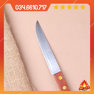 Dao gọt trái cây inox cán gỗ cao cấp đầu nhọn