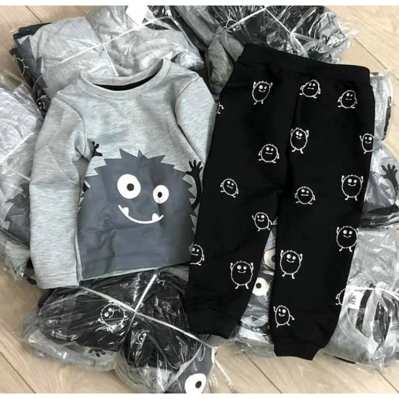 Bộ nỉ Hm xuất ma Halloween cho bé trai