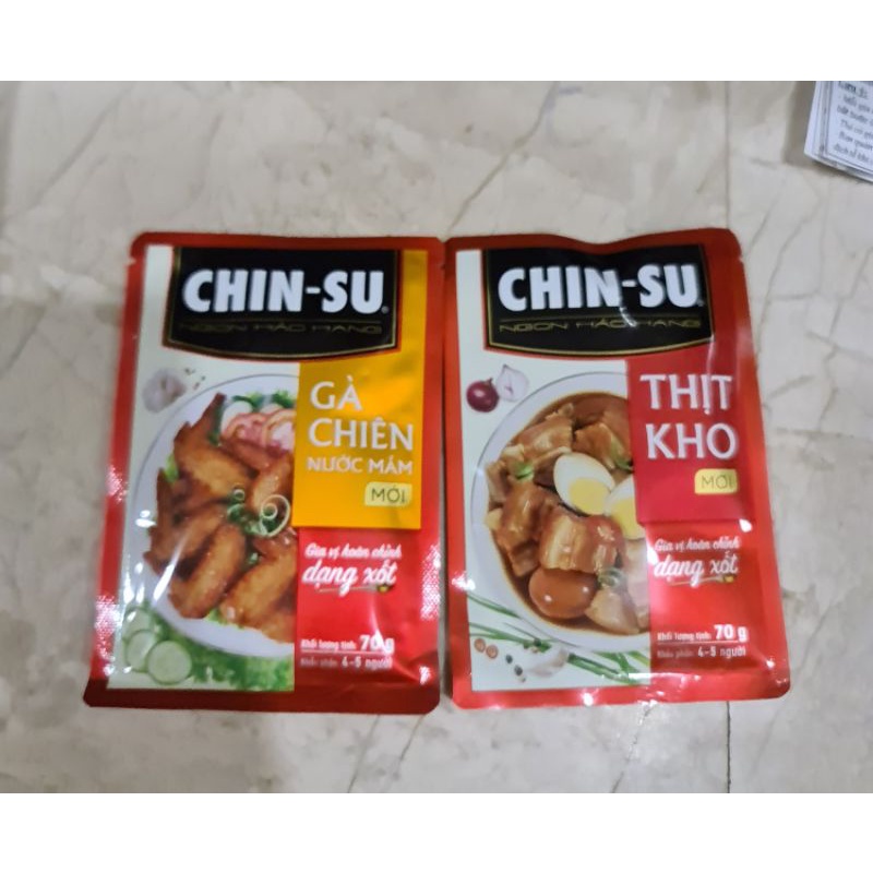 Xốt Chin Su Gà Chiên Mắm, Thịt Kho Gói 70g