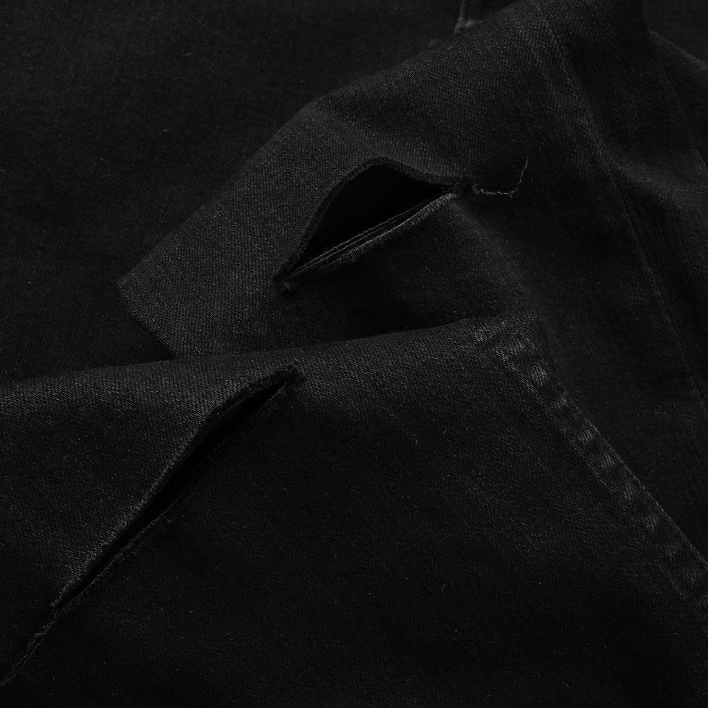 Quần Jean Đen Trơn Và Rách Gối