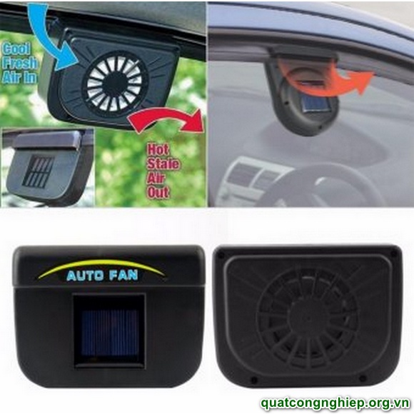 Quạt thông gió tản nhiệt ô tô năng lượng mặt trời quạt thổi khí nóng Auto Fan năng lượng mặt trời