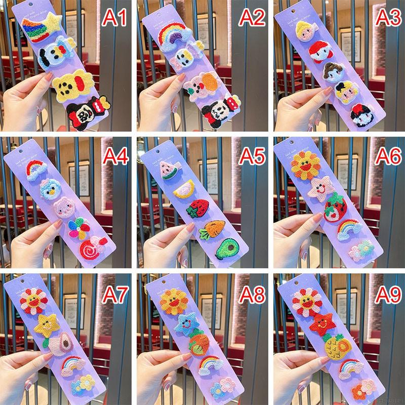 Kẹp tóc thiết kế hình dáng hoa / trái cây dễ thương cho bé gái