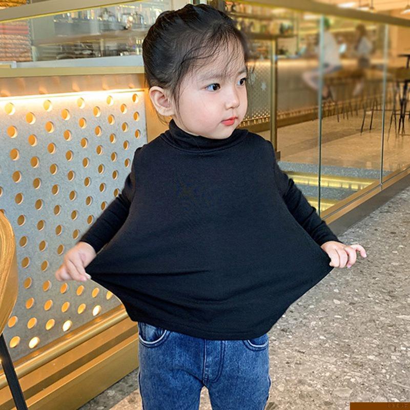 Set áo sơ mi cổ lọ dài tay họa tiết da báo + quần yếm dáng rộng thời trang cho bé