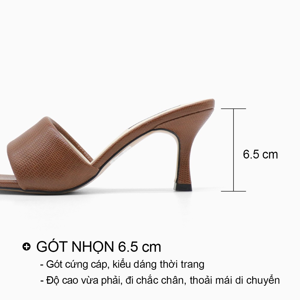 Guốc cao gót nữ đẹp thời trang dáng dép sandal gót nhọn 7 phân mũi vuông quai ngang bAimée &amp; bAmor – MS1653
