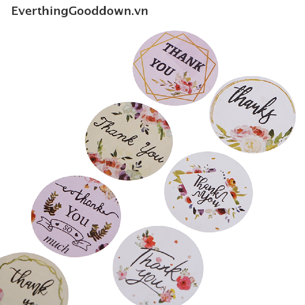 Cuộn 500 Nhãn Dán Tròn Thank You Trang Trí Tiệc