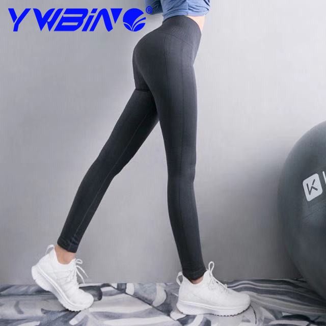 YWBIN Quần Thể Thao Nữ Chất Vải Dệt Kim Co Dãn Tốt, Cạp Cao Mua 3 Tặng 1