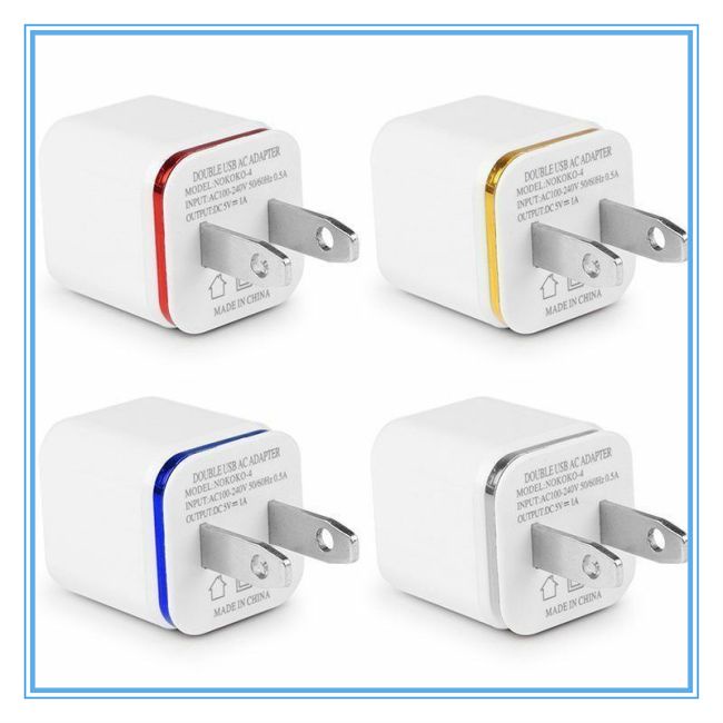 Củ sạc nhanh cổng USB kép 1A 2A 5V thích hợp cho Android/ Galaxy/ iPhone