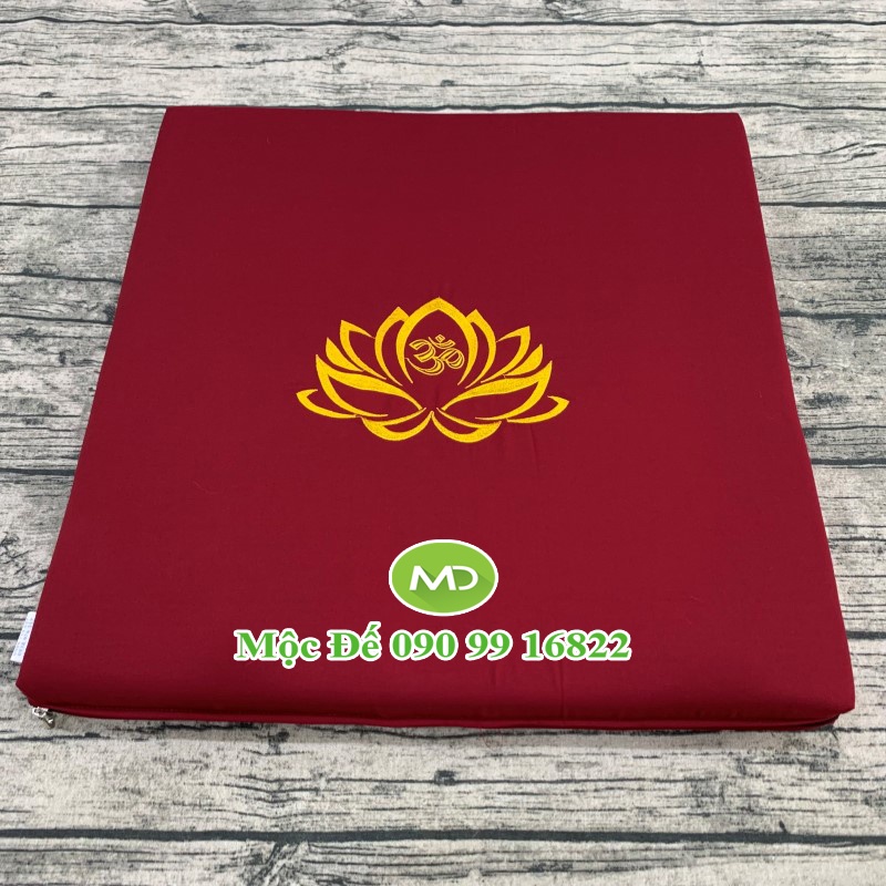 Tọa Cụ MANDALA Vuông 50x50x5cm Phật Giáo Và Yoga - Dùng Làm Đệm Ngồi Thiền Sang Trọng, Êm Ái, Thoải Mái,