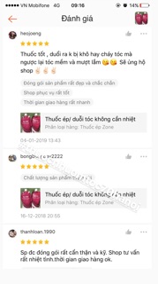 Thuốc ép/ duỗi tóc không cần nhiệt