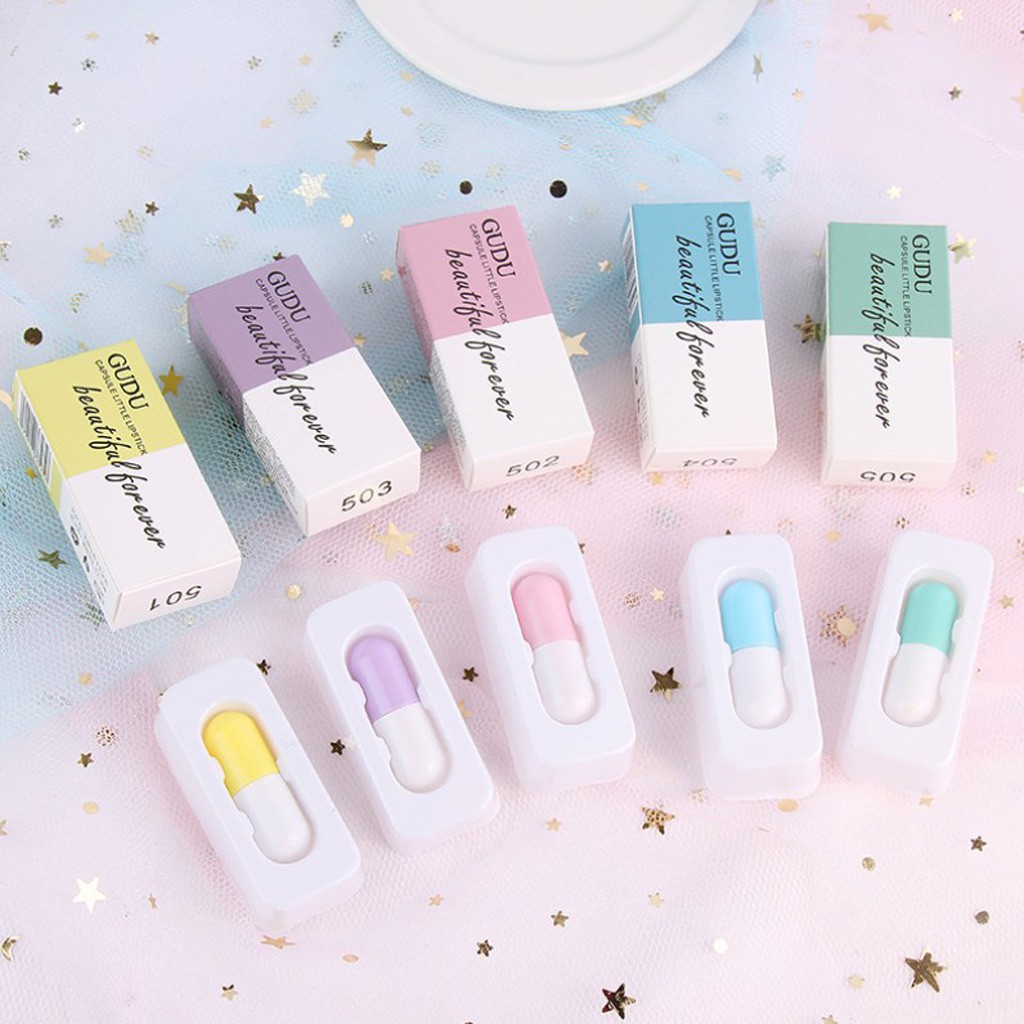 Son lì MISS GUDU thiết kế hình viên thuốc không thấm nước và bền màu hiệu quả dành cho nữ | BigBuy360 - bigbuy360.vn