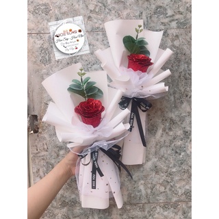 [ Quà tăng 20/10 8-3 ] Bó Hoa Nhũ 1 Bông Kèm Túi Thiệp