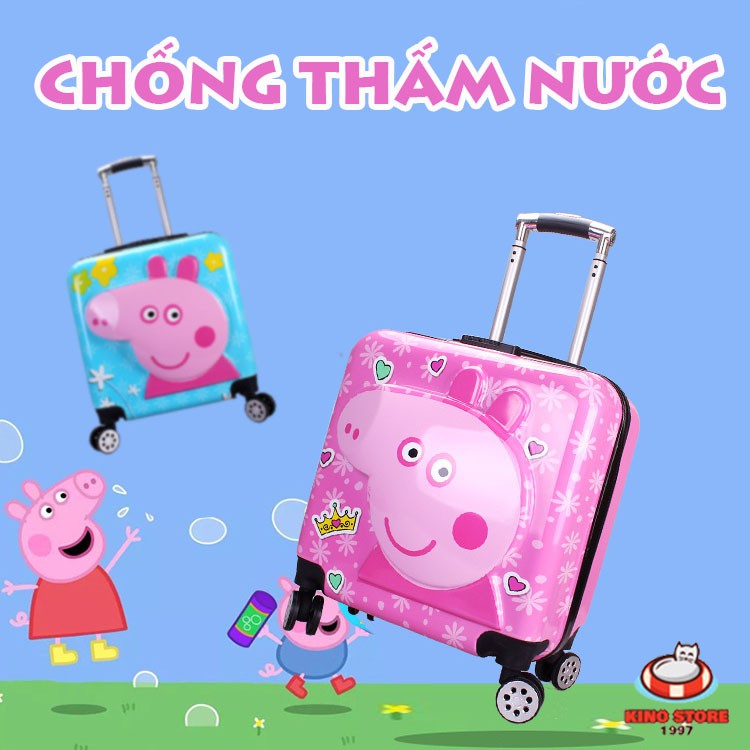 VALI KÉO HOẠT HÌNH HEO PEPPA XINH XẮN SIZE TO CHO BÉ LOẠI CAO CẤP