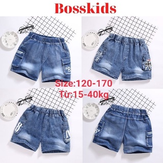 Quần jean bé trai size đại Bosskids chất vải cotton co giãn 4 chiều mẫu mới 2022 QDBT14722