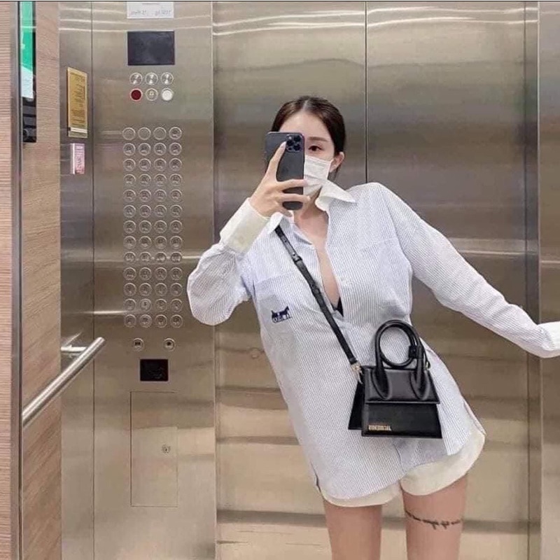 Túi Dáng Q cầm tay đeo chéo size  20cm kèm hộp cực sang
