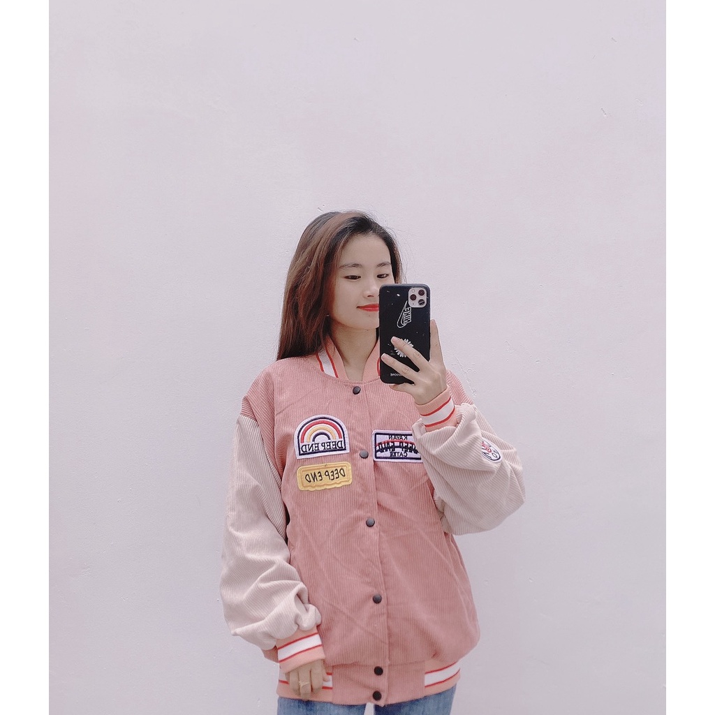 Áo Khoác Nhung Bomber Cầu Vồng AKN01, Áo Khoác Phong Cách Thời Trang Đường Phố Hàn Quốc 2021 | BigBuy360 - bigbuy360.vn