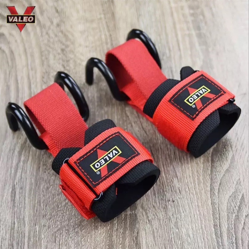 Dây kéo lưng, Dây kéo Deadlift, Móc kéo tạ Lifting Straps Chính hãng VALEO - Hỗ trợ kéo xà, tập lưng