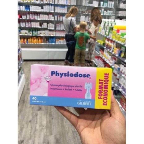 Nước muối sinh lý Pháp PHYSIODOSE  - Vệ sinh mắt, mũi, miệng cho bé date 3/2023