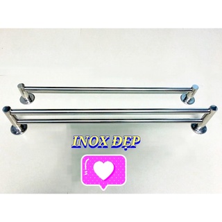 Thanh treo khăn nhà tắm 100% inox 304,máng khăn đơn/đôi chống rỉ sét hạn chế ăn mòn chịu lực tốt độ bền cao giá tậnxưởng