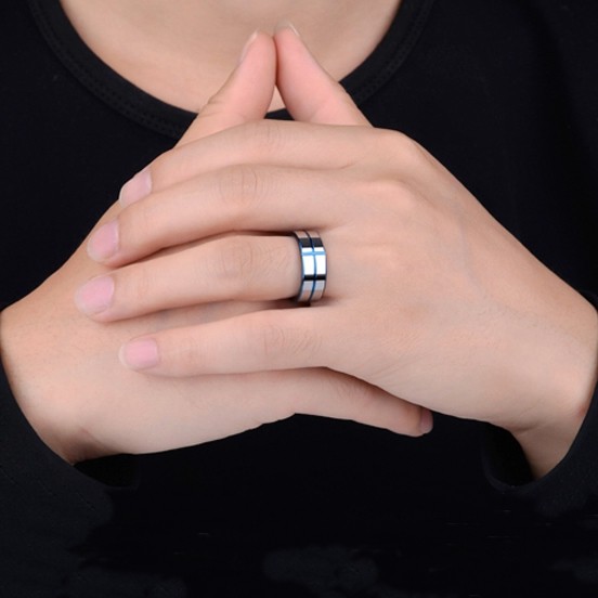 Nhẫn vonfram phong cách Hàn Quốc hiện đại cao cấp có chống trầy xước bề mặt