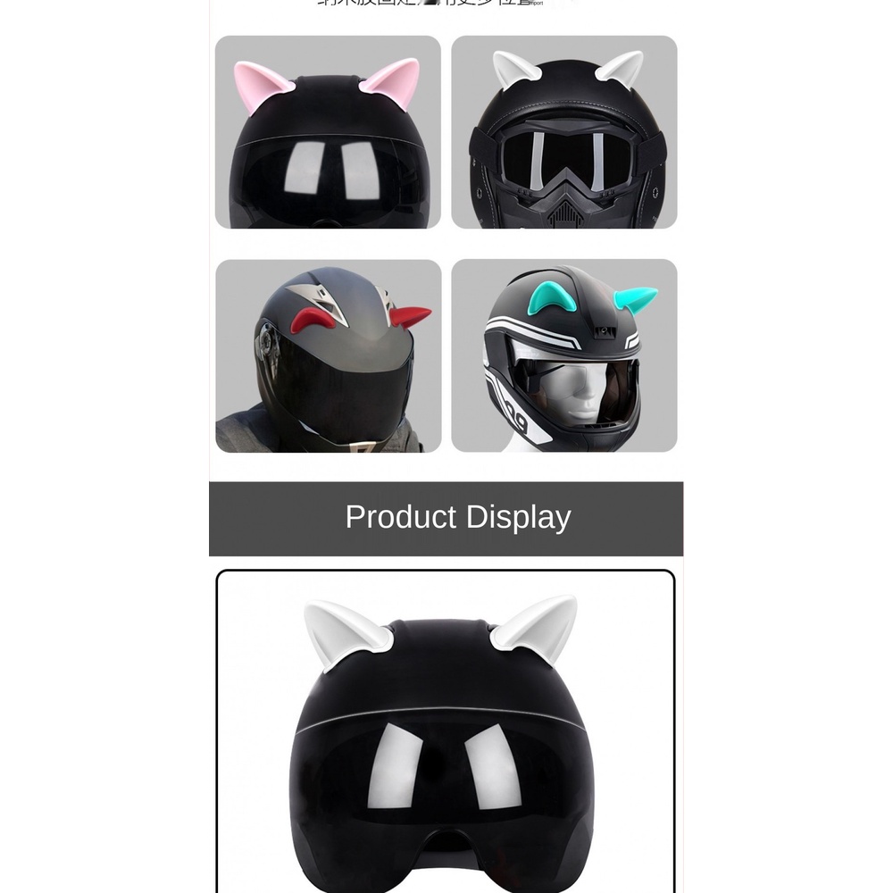 Phụ kiện tai thú gắn trang trí mũ bảo hiểm nhiều màu sắc