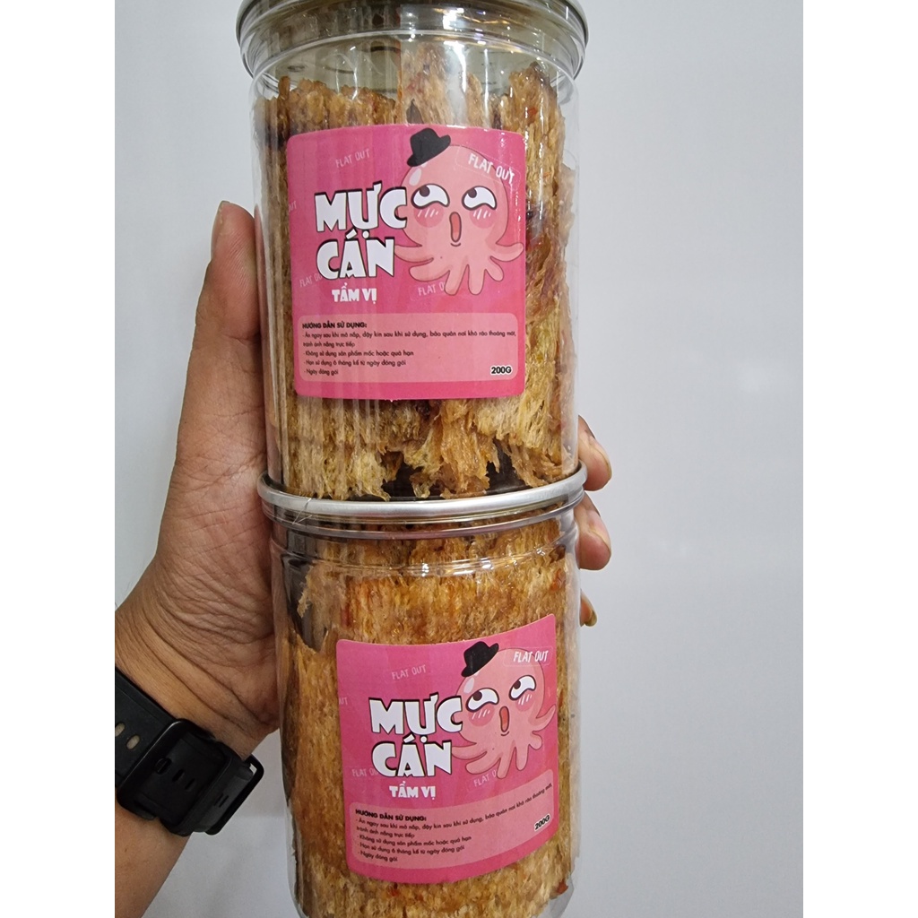 Mực cán tẩm vị- Hủ pét 540ml 200g