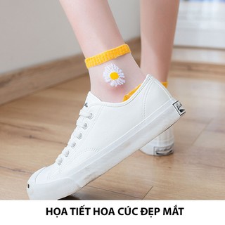 Tất Nữ ❤️❤️ Vớ Nữ ❤️ Vớ nữ Cổ Ngắn Hoa Cúc Dễ Thương [ XẢ KHO]