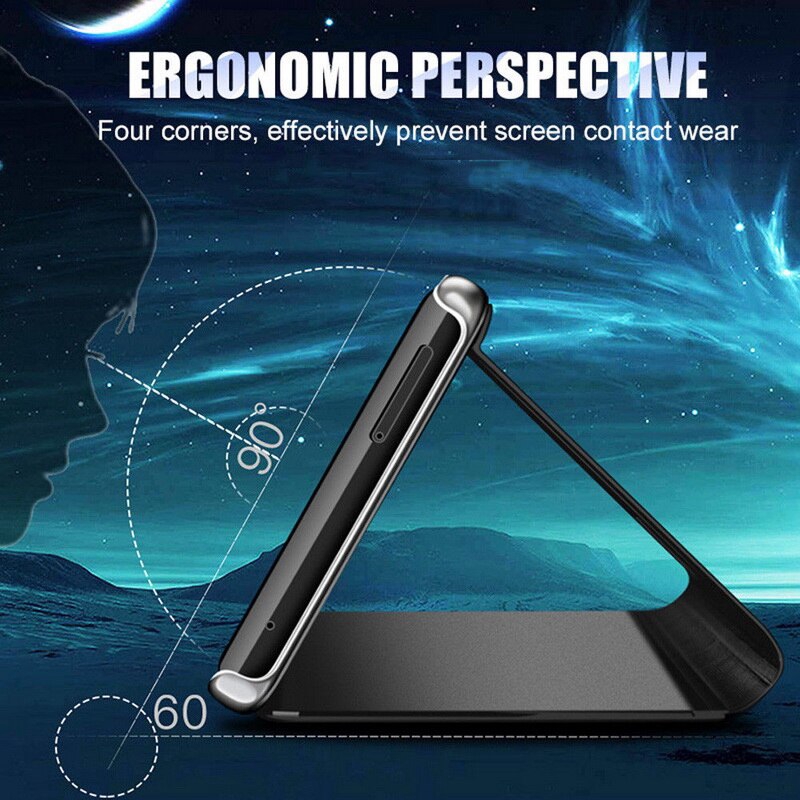 Ốp Lưng Nắp Gập Tráng Gương Cao Cấp Cho Vivo Y30 Y50