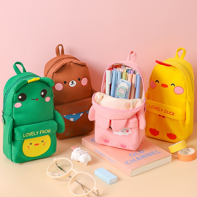 Túi Đựng Mỹ Phẩm / Đồ Vệ Sinh Cá Nhân Bằng Vải Canvas Có Khóa Kéo Mới Lạ Dành Cho Học Sinh / Trẻ Em