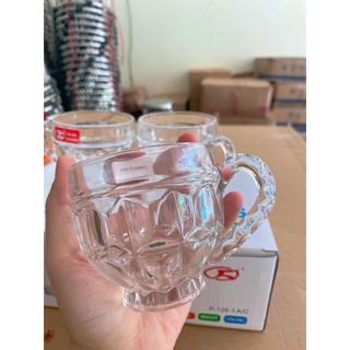Bộ 6 cốc có quai thủy tinh pha lê