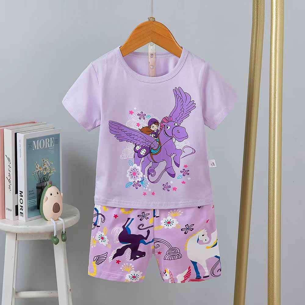 Đồ bộ cotton 4 chiều xuất hàn cho bé gái (15-24kg)