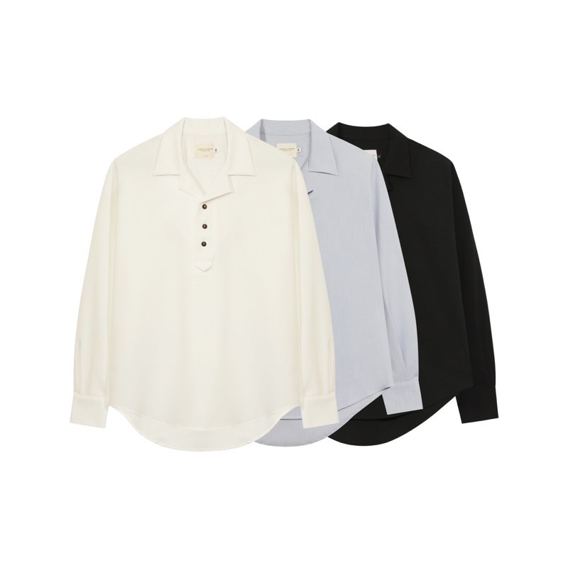 NOBUTA - Áo kiểu phong cách Hàn QUốc: 1collars shirts