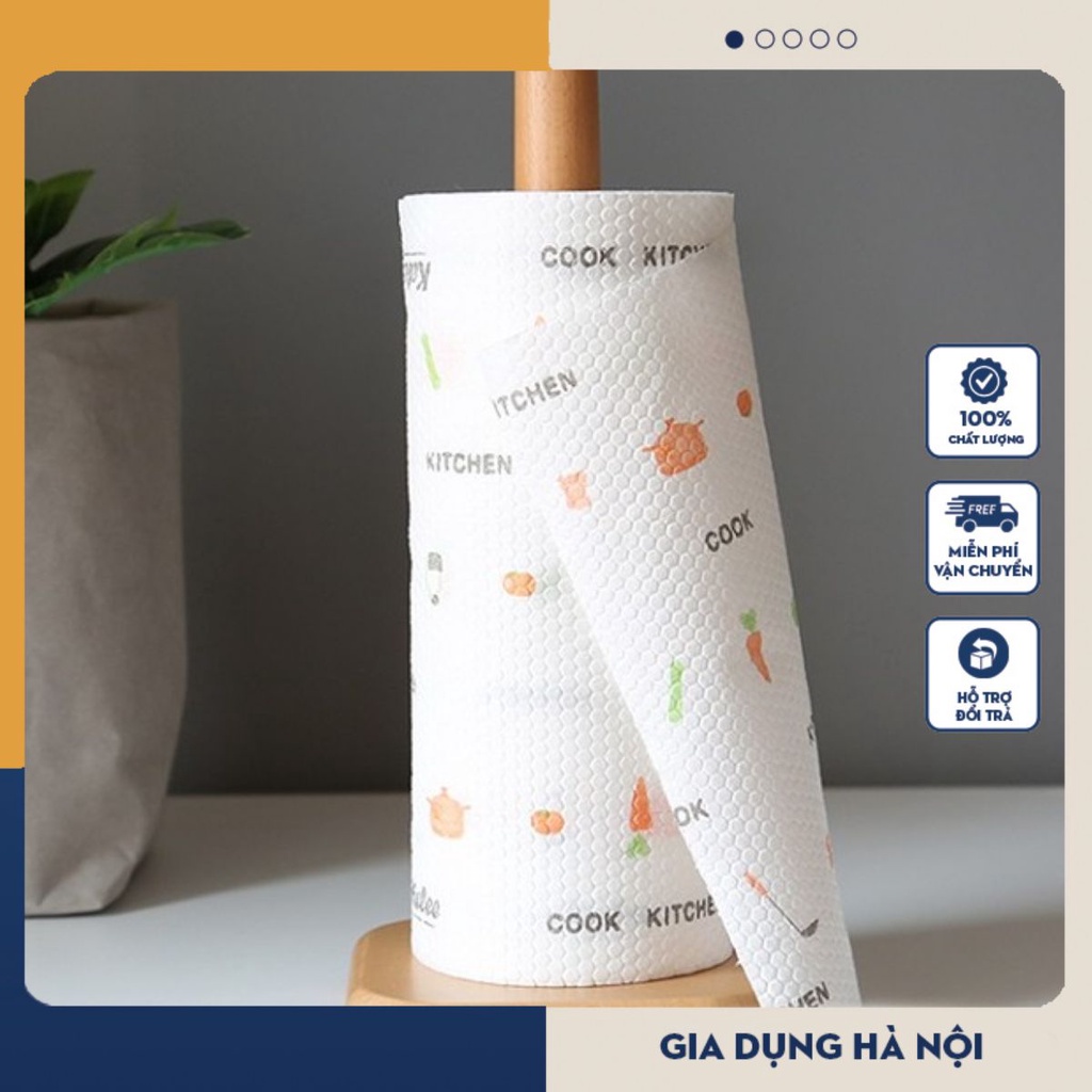 Cuộn giấy lau nhà bếp đa năng màu trắng siêu dai có thể giặt được