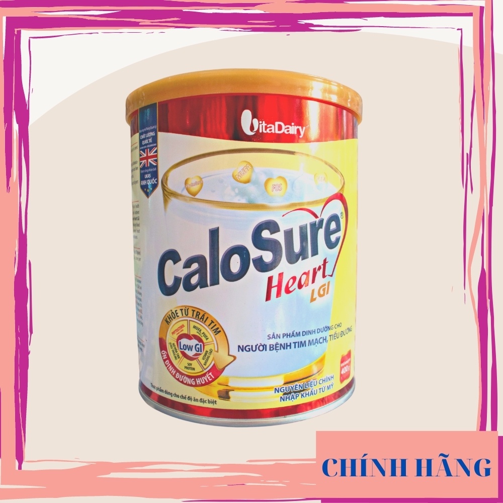 Sữa bột CaloSure - Dinh dưỡng cho người bệnh tim mạch và tiểu đường 400g