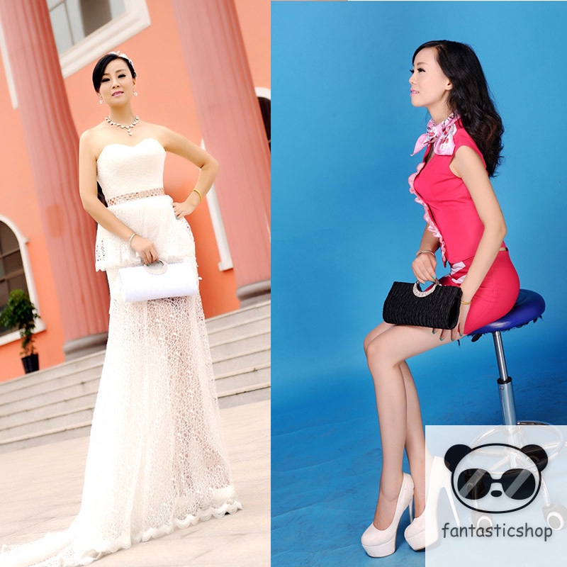 Ví Cầm Tay Bằng Satin Đính Đá Thời Trang Dành Cho Nữ