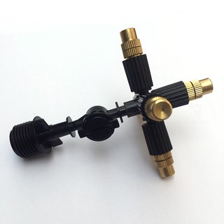 10 béc phun sương 5 cửa đầu đồng + Van chống rỉ