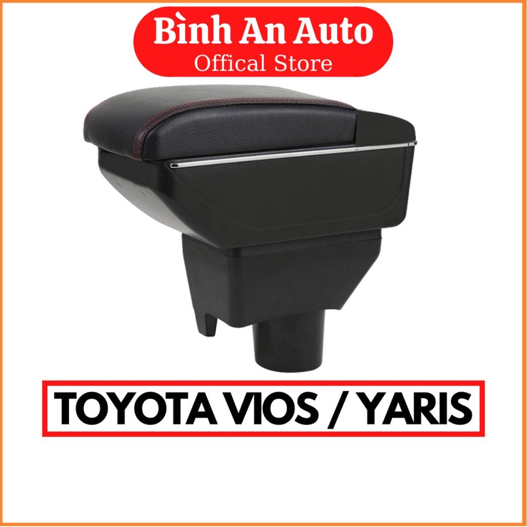 Hộp tỳ tay ô tô dành cho xe Toyota Yaris và Vios, tích hợp cổng USB đời xe 2014-2019 - BẢO HÀNH 12 THÁNG