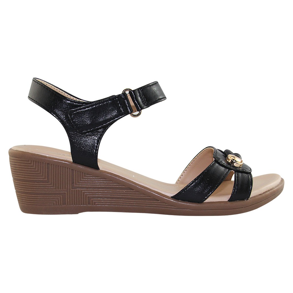 Sandal nữ BITAS ❤️FREESHIP❤️ Dép quai hậu trung niên quai dán đế xuồng 5cm SYN235