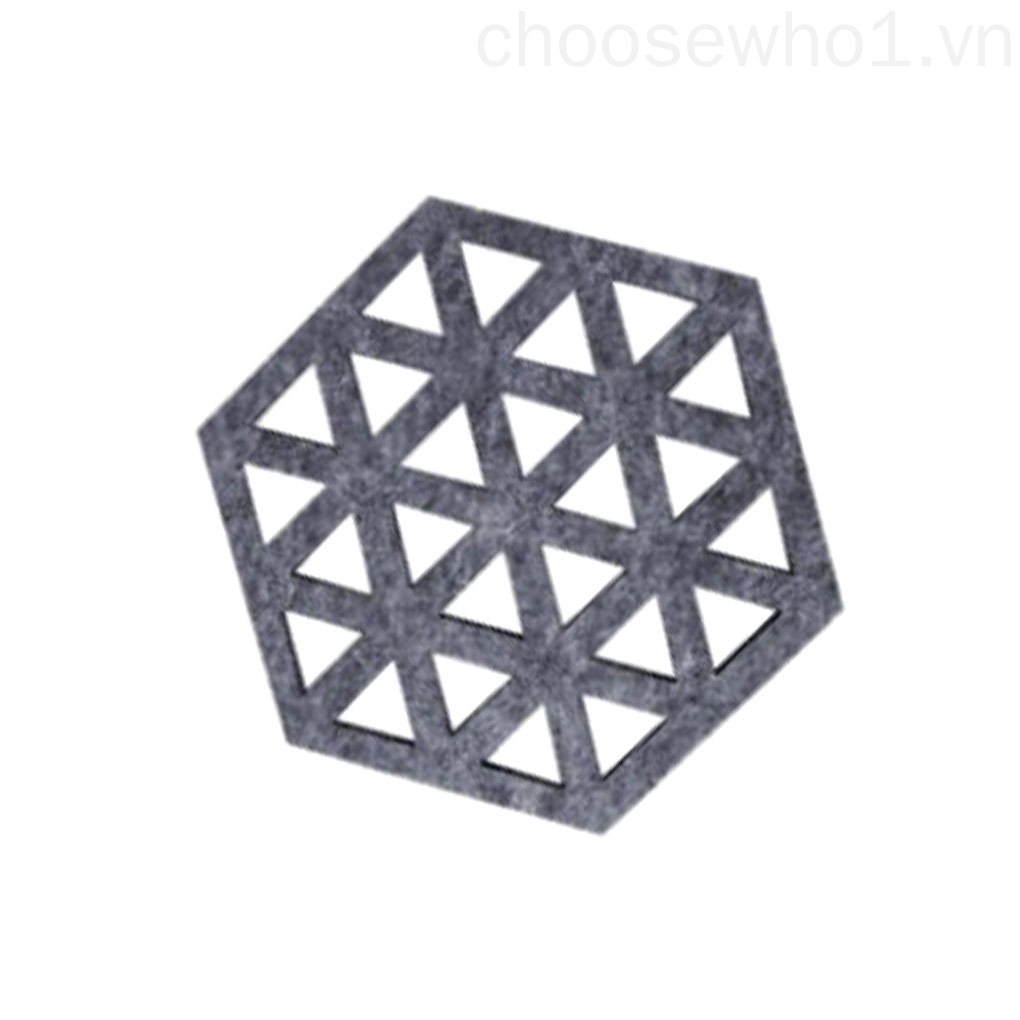 Tấm lót ly hình tam giác bằng vải nỉ thấm hút tốt tiện dụng cho gia đình