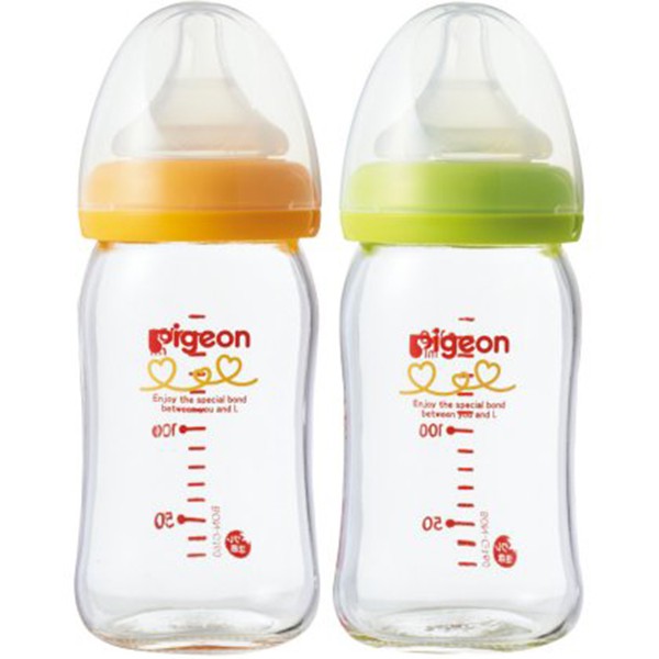 Bình sữa thuỷ tinh Pigeon 160ml Nhật Bản