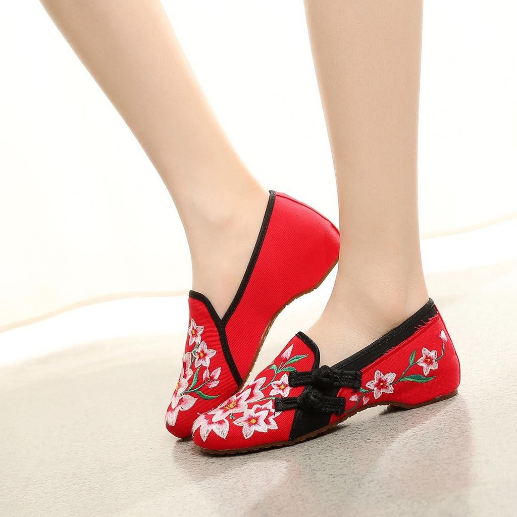 Giày Búp Bê Thêu Họa Tiết Phong Cách Trung Hoa Thanh Lịch Dành Cho Nữ | BigBuy360 - bigbuy360.vn