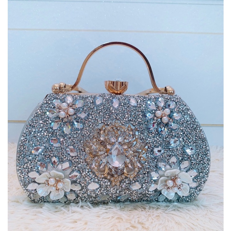 Túi xách đi tiệc trung niên đính đá