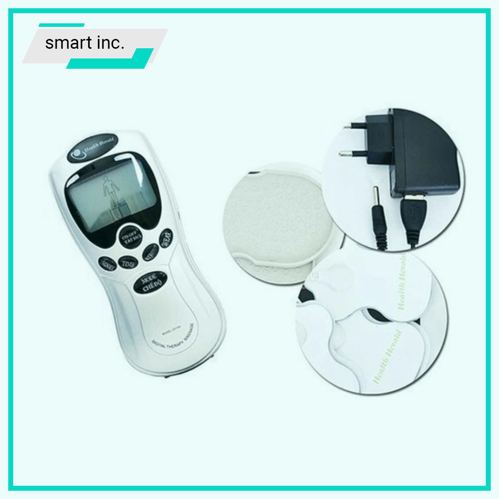 Máy Massage Cầm Tay  Mát Xa Lưng Cổ Vai Gáy Xung Điện Kèm 4 Miếng Dán Vật Lý Trị Liệu