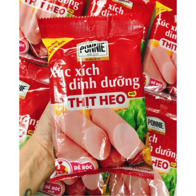 xúc xích dinh dưỡng thịt heo ponnie 175g