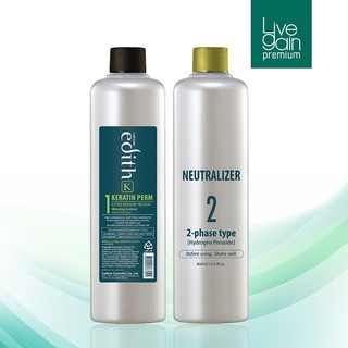 Thuốc Uốn Đa Năng Keratin Livegain Premium EDITH K 400ml + 400ml Hàn Quốc