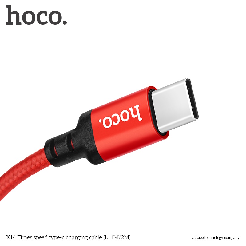 Dây sạc Hoco X14 USB-TypeC dây bọc dù chống đứt gãy dài 1/2 mét dành cho android