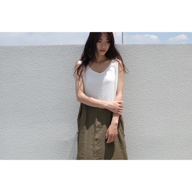 Váy maxi chất linen xước( còn cam đất)