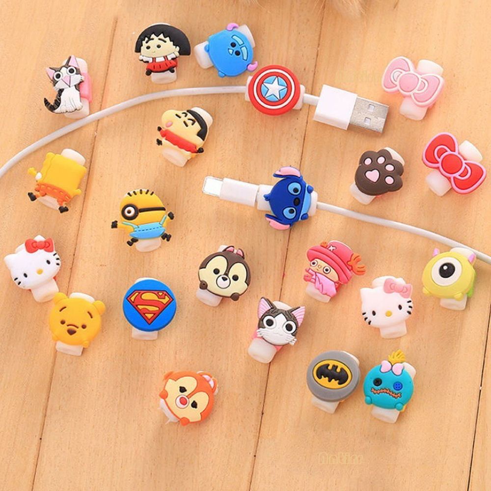 Phụ Kiện Bảo Vệ Dây Cáp Sạc Điện Thoại Iphone Hình Hoạt Hình Dễ Thương