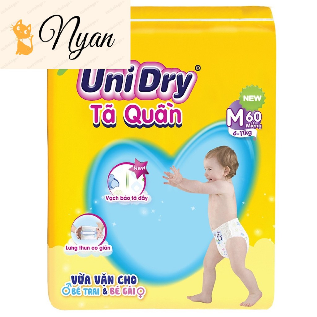 Siêu giảm giá Bỉm - Tã quần Unidry size M 60 miếng